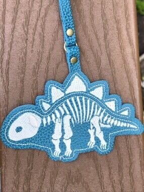 Aquarius Blue Stegosaurus Dinosaur Tassel Flair Portland Leather Goods NEW Rare